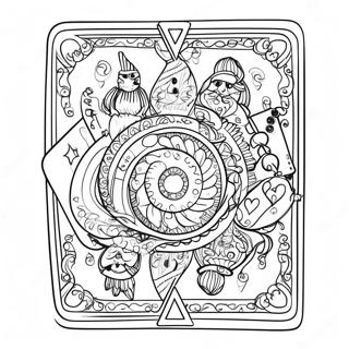 Playing Cards Coloring Pages