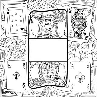 Colorful Playing Cards Coloring Page 31884-25529