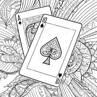 Colorful Playing Cards Coloring Page 31884-25530