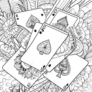 Playing Cards Coloring Pages