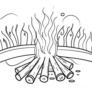 Lag Baomer Bonfire Coloring Page 31893-25533