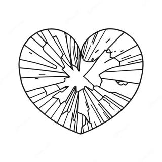 Shattered Heart Broken Heart Coloring Pages