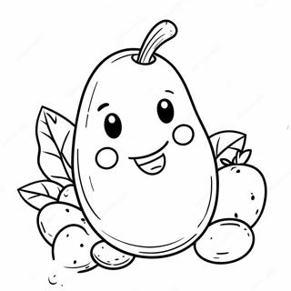 Cute Potato With A Smile Coloring Page 31913-25553