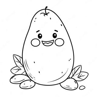 Cute Potato With A Smile Coloring Page 31913-25555