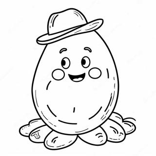 Funny Potato In A Hat Coloring Page 31914-25567