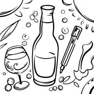 Alcohol Markers Coloring Page 31923-25560