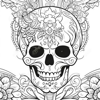 Skull Tattoo Coloring Page 31933-25570