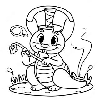 Alice In Wonderland Caterpillar Smoking Coloring Pages