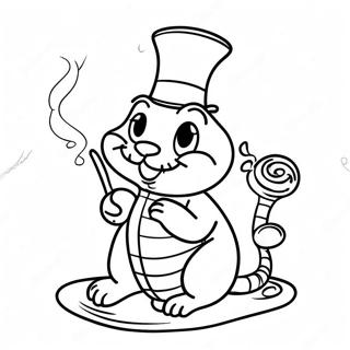 Alice In Wonderland Caterpillar Smoking Hookah Coloring Page 31943-25583