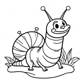 Charming Caterpillar From Alice In Wonderland Coloring Page 31944-25578