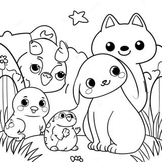 Joyful Animal Friends Coloring Page 31954-25591