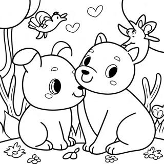 Joyful Animal Friends Coloring Page 31954-25592