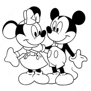 Mickey And Minnie Coloring Pages