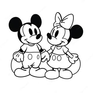 Mickey And Minnie Coloring Page 31973-25604