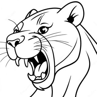 Lioness Roaring Coloring Page 31983-25616