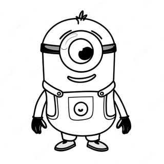 Happy Kevin Minion Coloring Page 31994-25621