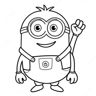 Happy Kevin Minion Coloring Page 31994-25622