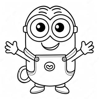 Happy Kevin Minion Coloring Page 31994-25623