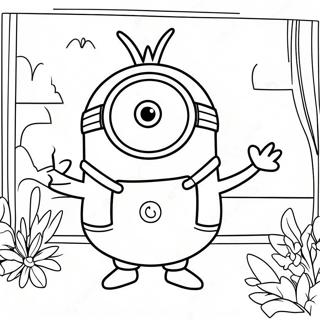 Kevin Minion Coloring Pages