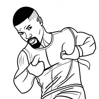 Michael B Jordan Action Pose Coloring Page 32024-25662