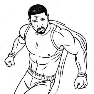 Ice Spice And Michael B Jordan Coloring Pages