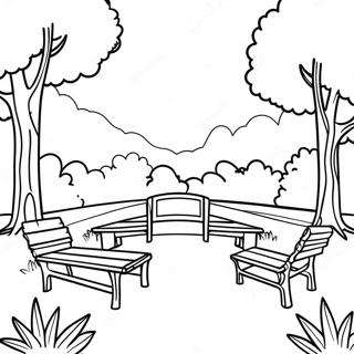 Community Park Scene Coloring Page 32043-25654