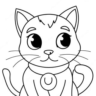 Charming Cat Noir Coloring Page 3207-2605