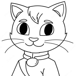 Charming Cat Noir Coloring Page 3207-2606