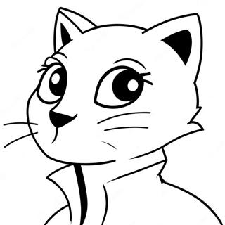 Charming Cat Noir Coloring Page 3207-2607