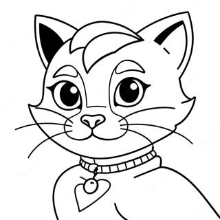 Charming Cat Noir Coloring Page 3207-2608