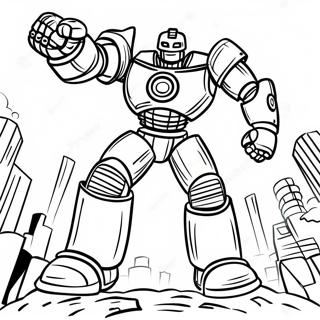 Real Steel Robot Battle Coloring Page 32093-25703