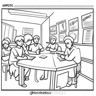 Social Studies Classroom Coloring Page 32133-25725