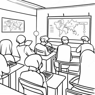 Social Studies Classroom Coloring Page 32133-25728