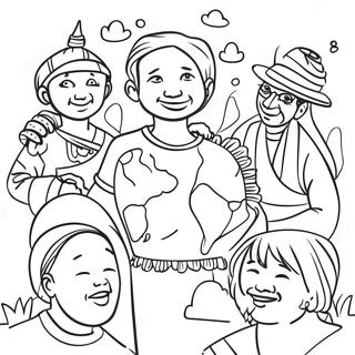 Diverse Cultures Around The World Coloring Page 32134-25733