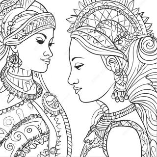 Diverse Cultures Around The World Coloring Page 32134-25734