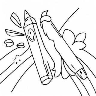 Adorable Pencil And Eraser Coloring Page 32154-25746