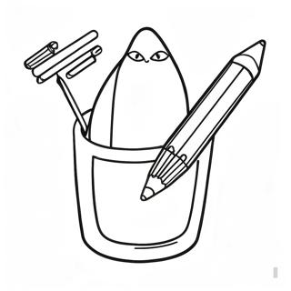 Adorable Pencil And Eraser Coloring Page 32154-25748