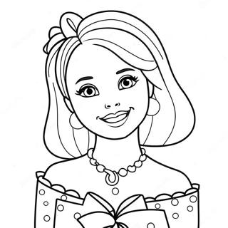 Happy Birthday Barbie Coloring Page 32163-25751