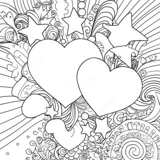 Hearts And Stars Coloring Page 32183-25770