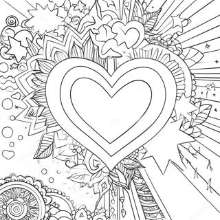 Hearts And Stars Coloring Page 32183-25771