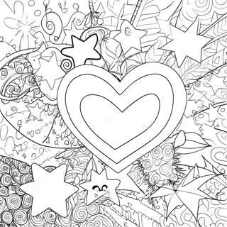 Hearts And Stars Coloring Page 32183-25772