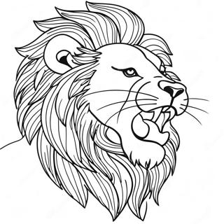 Majestic Lion Roaring Coloring Page 32194-25781