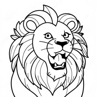 Majestic Lion Roaring Coloring Page 32194-25783