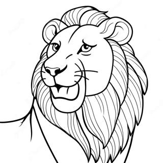 Majestic Lion Roaring Coloring Page 32194-25784