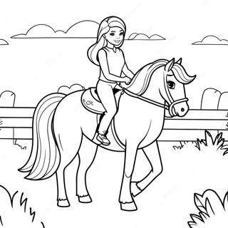 Barbie Horse Riding Adventure Coloring Page 32203-25787