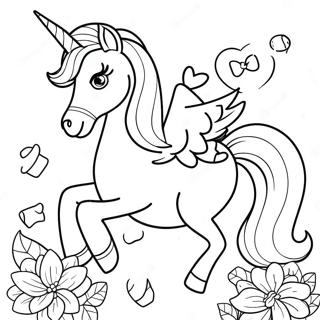 Barbie With Sparkling Unicorn Coloring Page 32204-25789