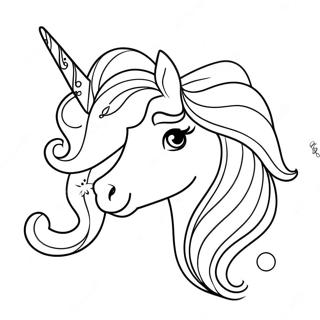 Barbie With Sparkling Unicorn Coloring Page 32204-25790