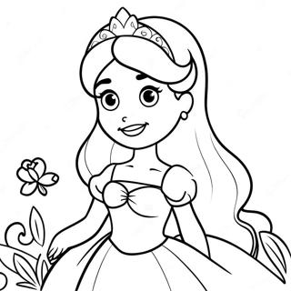 Charming Disney Princess Coloring Page 32214-25798