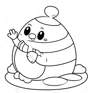 Cute Igloo With Snowman Coloring Page 32224-25811