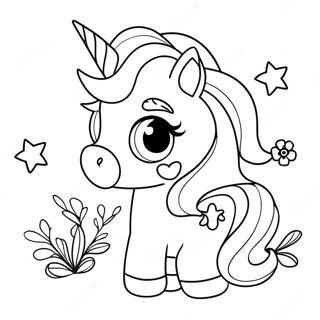 Cute Unicorn Coloring Page 32233-25808